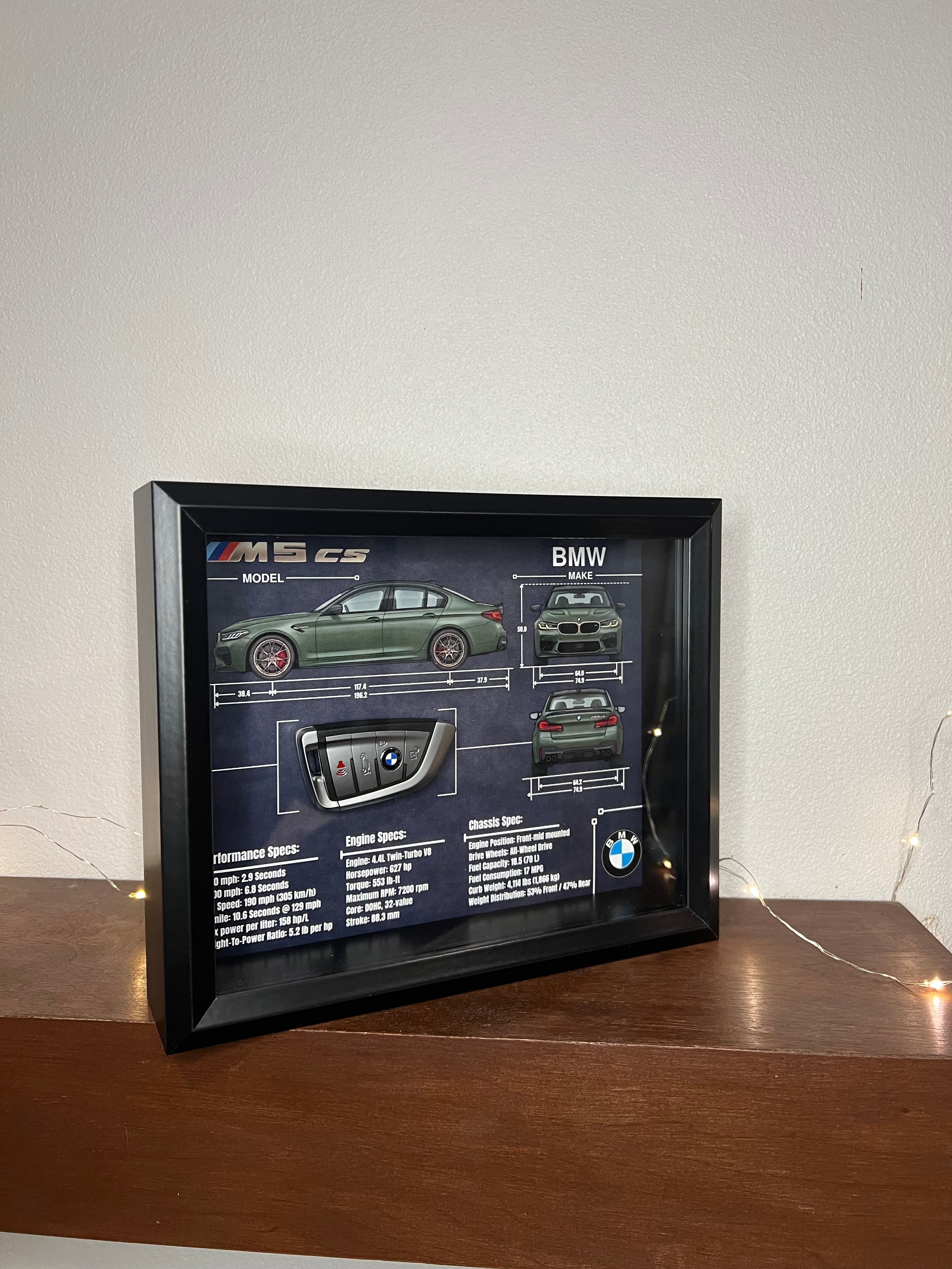 BMW M5 CS Key Blueprint Frame