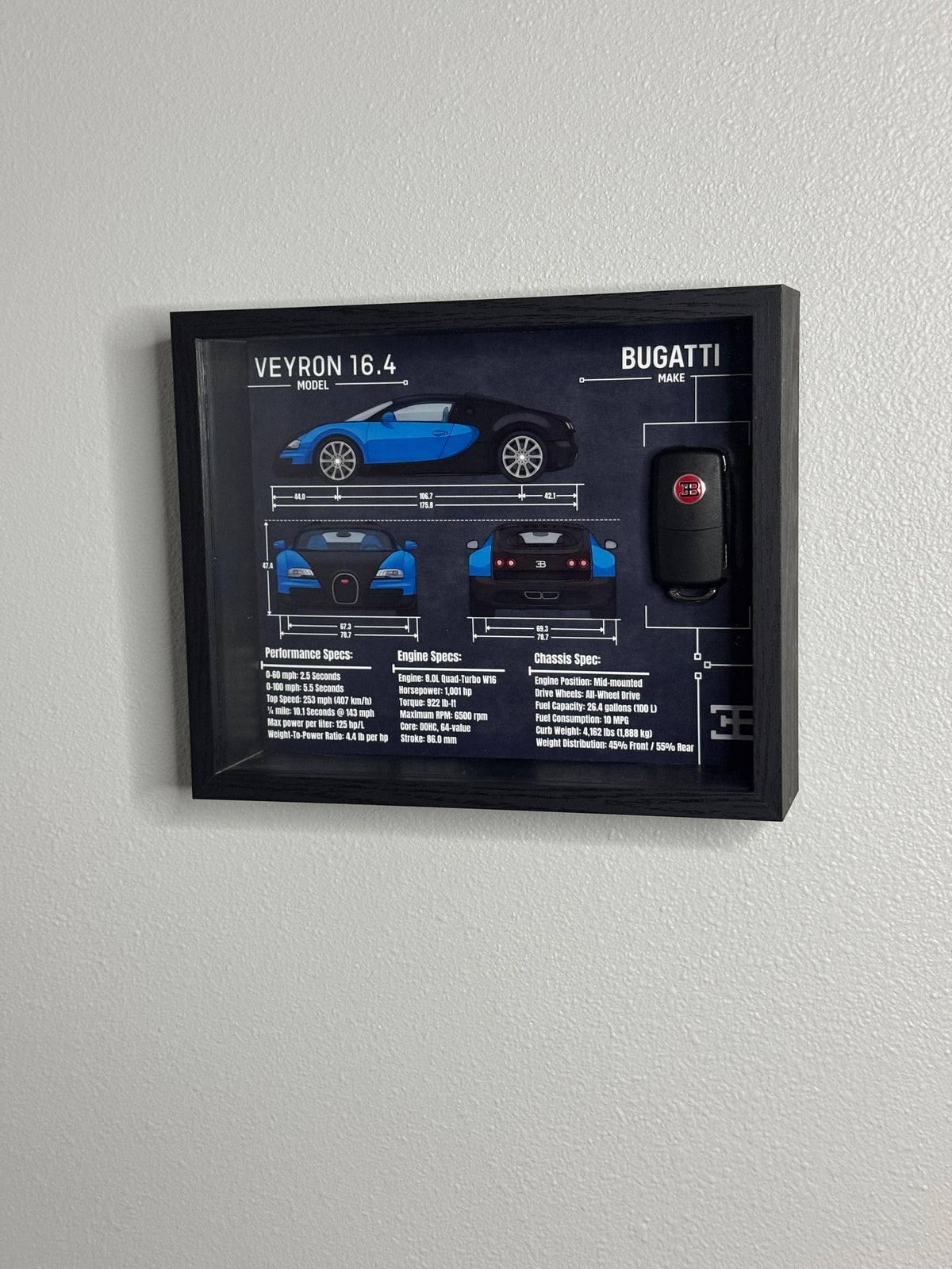 Bugatti Veyron Key Blueprint Frame