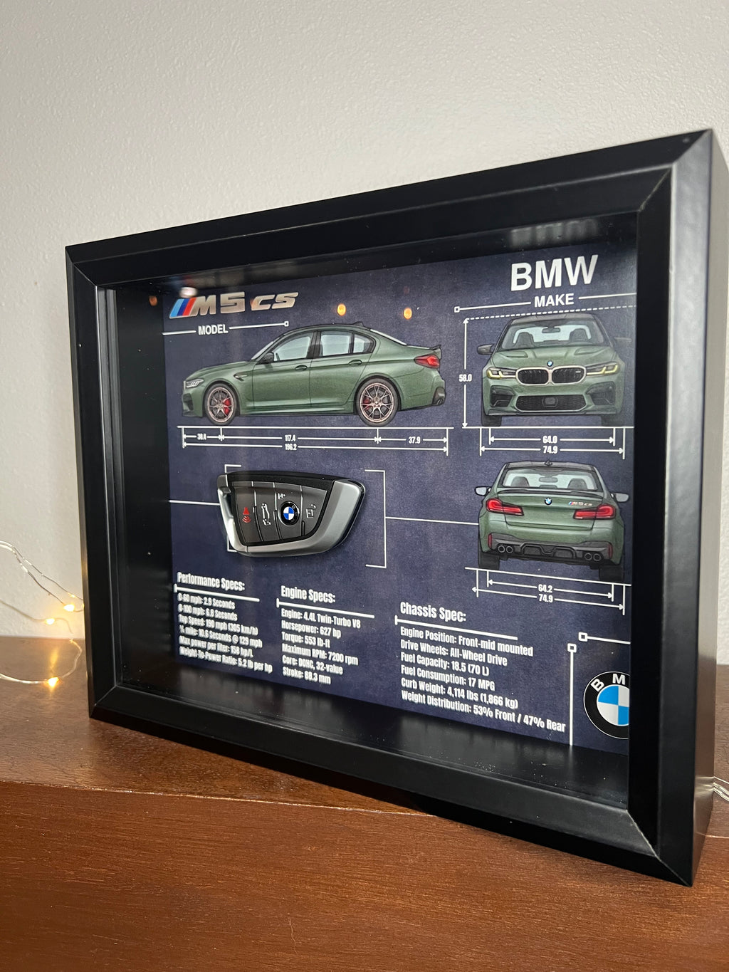 BMW M5 CS Key Blueprint Frame