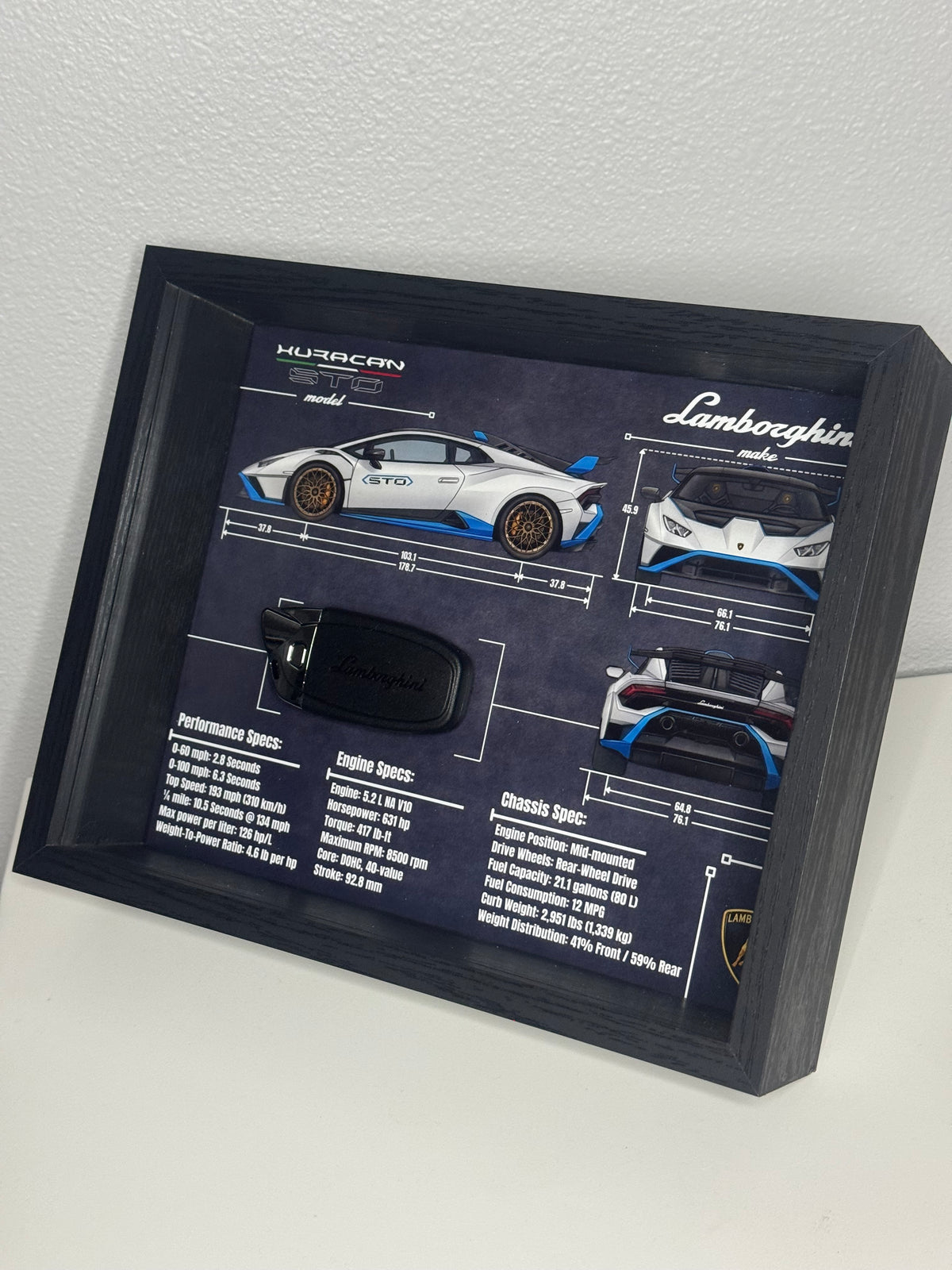 Lamborghini Huracan STO Key Blueprint Frame