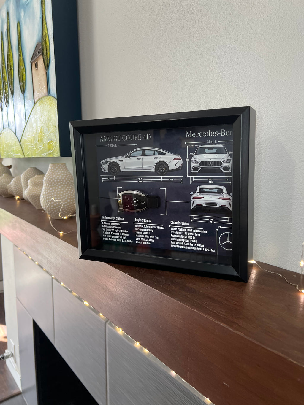 Mercedes-Benz AMG GT 4D Key Blueprint Frame