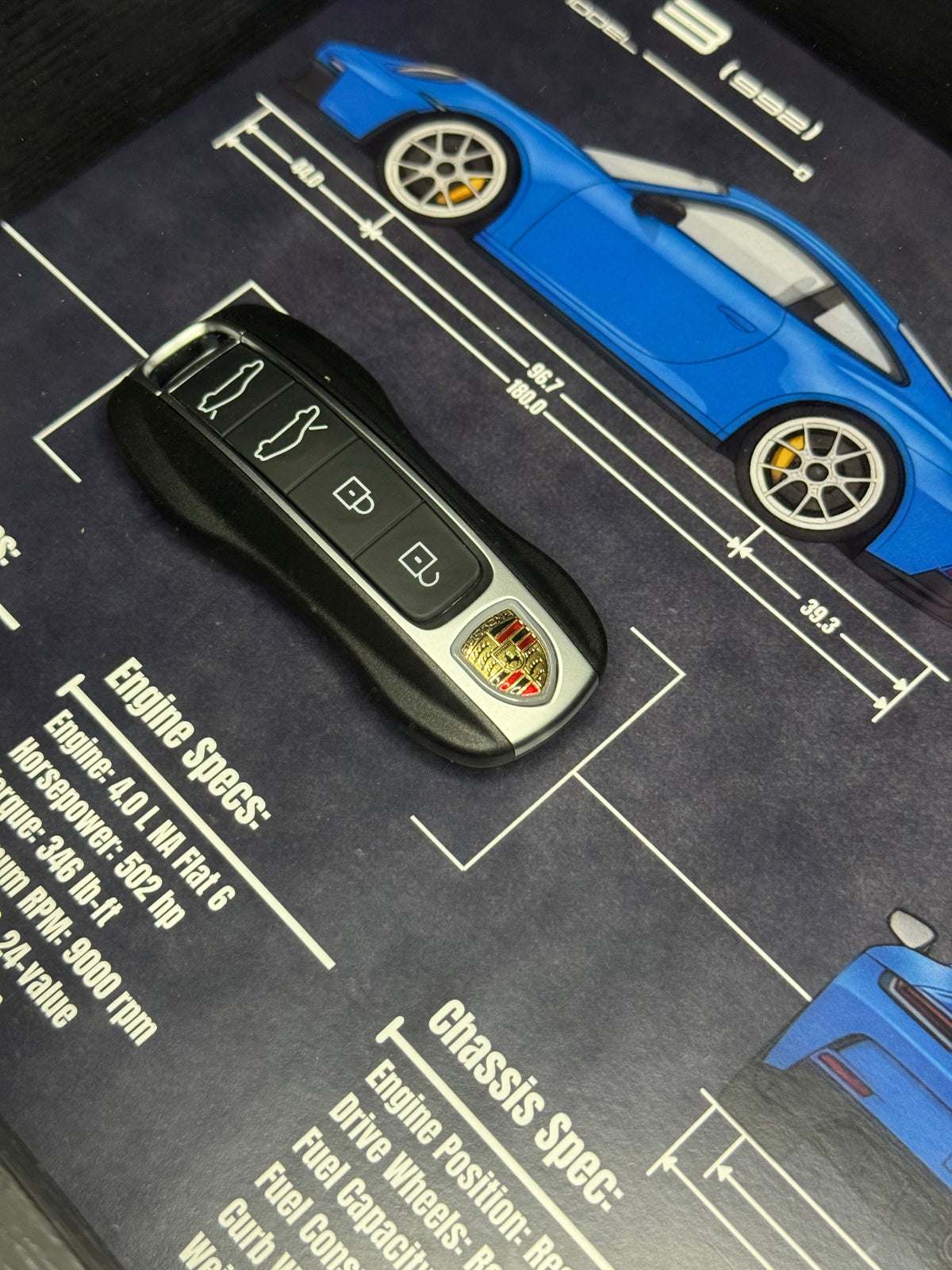 Porsche 911 GT3 (992) Key Blueprint Frame