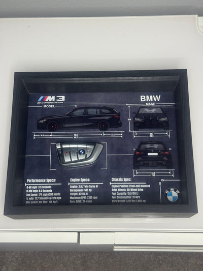BMW M3 Competition Touring Key Blueprint Frame