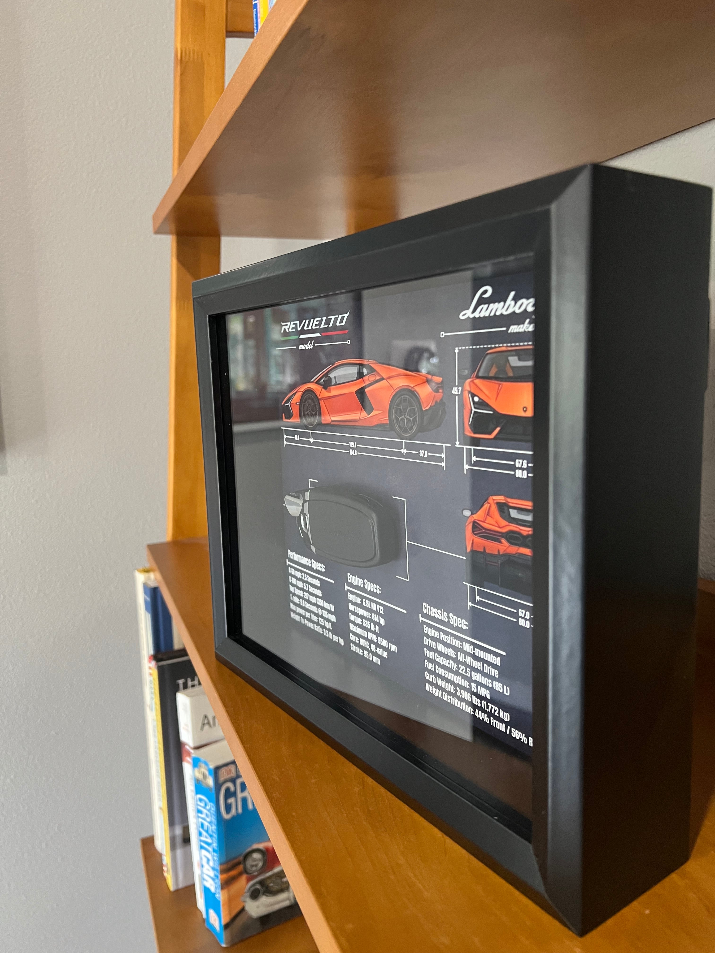 Lamborghini Revuelto Key Blueprint Frame