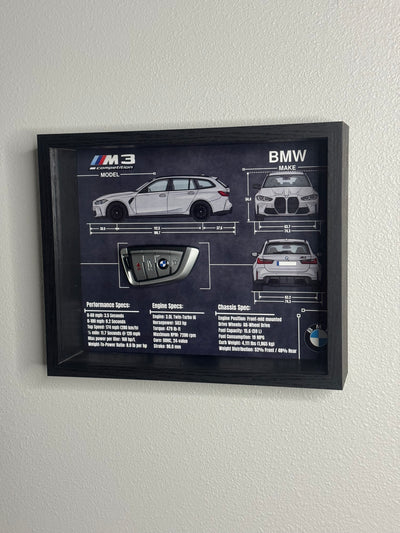 BMW M3 Competition Touring Key Blueprint Frame