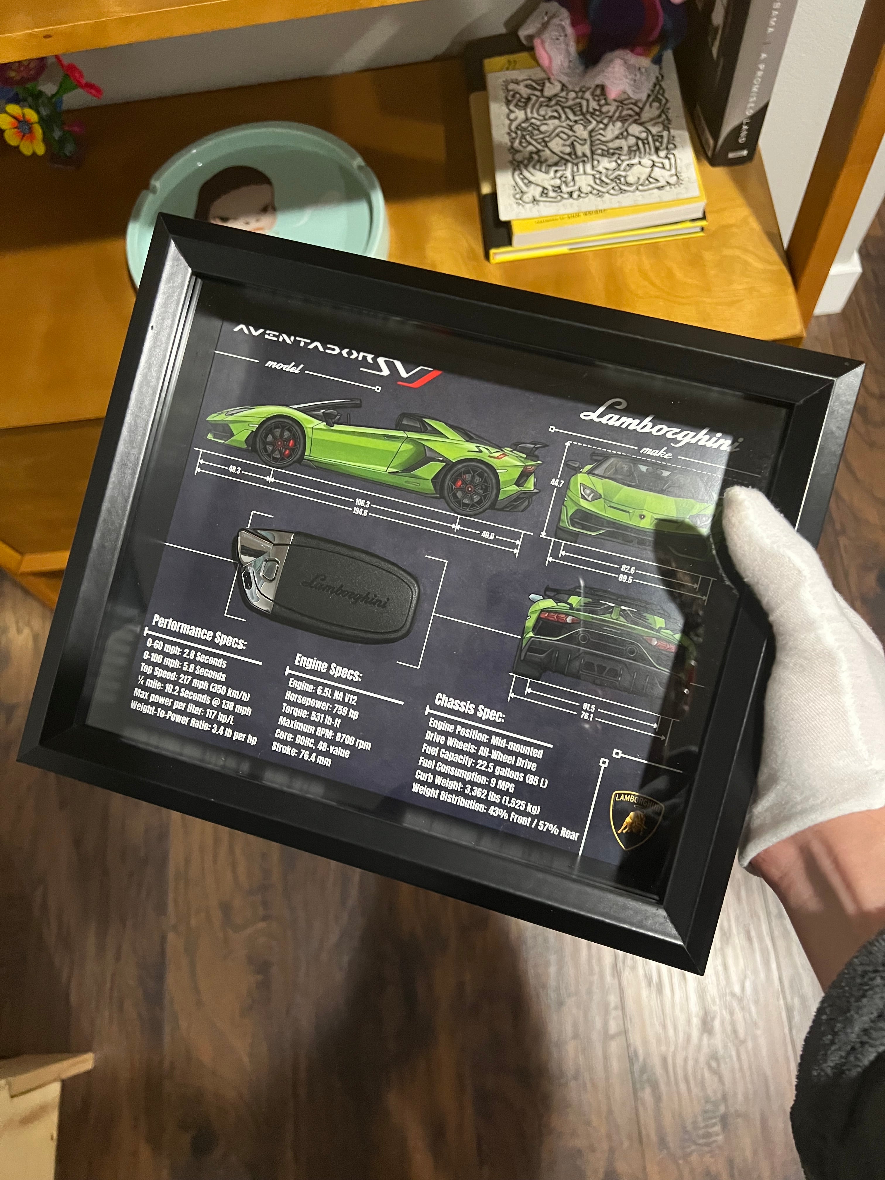 Lamborghini Aventador SVJ Key Blueprint Frame
