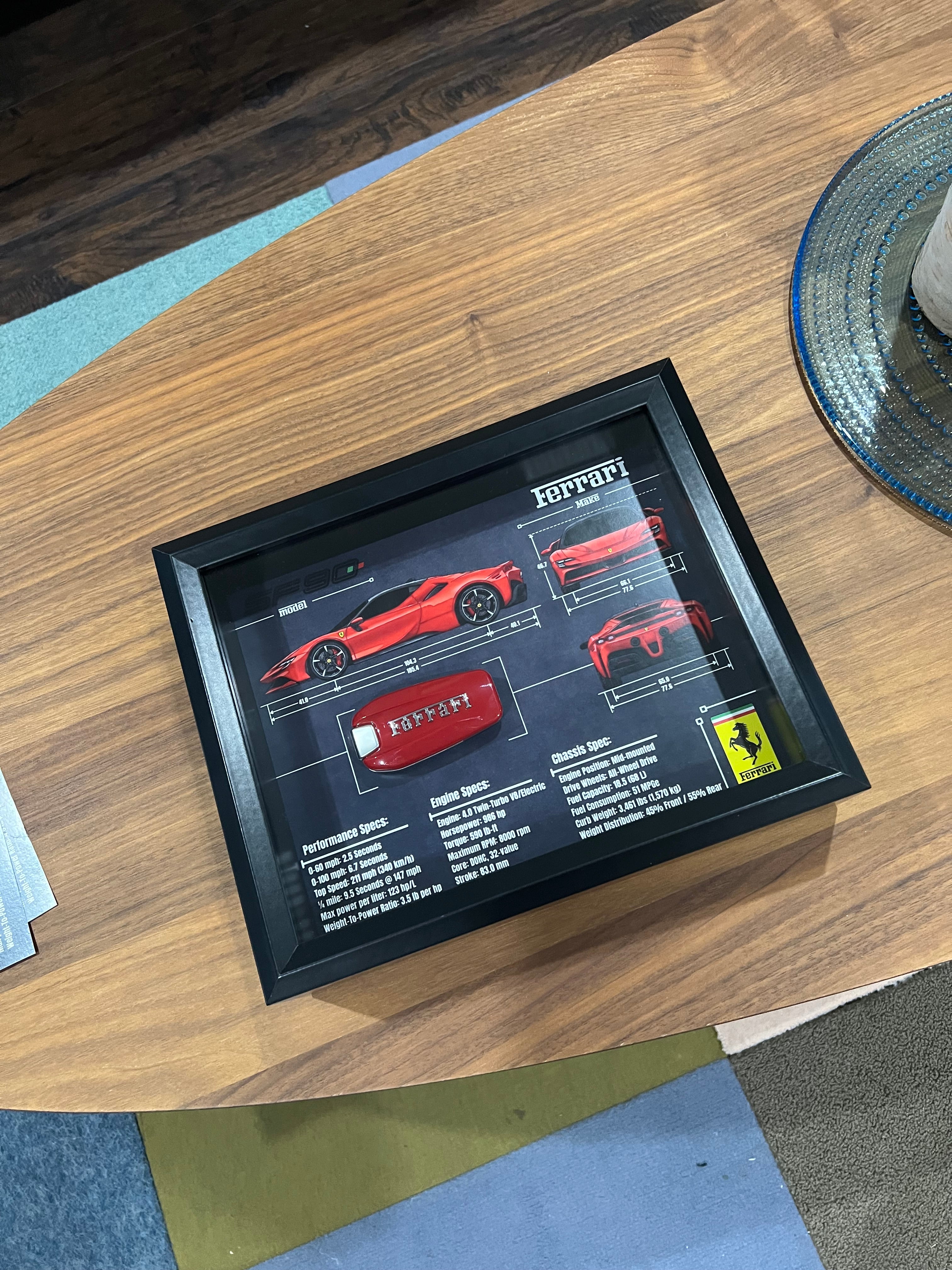 Ferrari SF90 Key Blueprint Frame