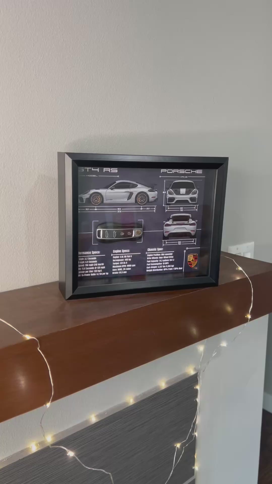 Porsche 911 GT4 RS Key Blueprint Frame
