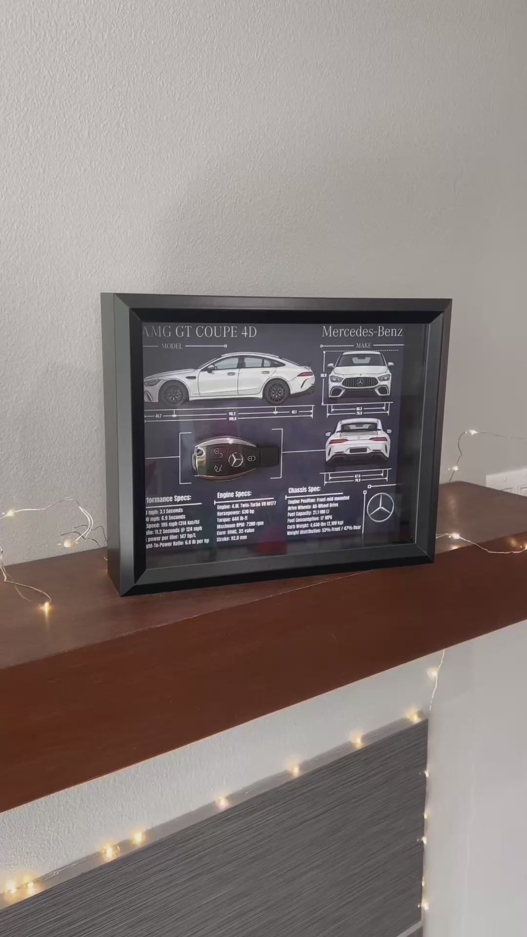 Mercedes-Benz AMG GT 4D Key Blueprint Frame