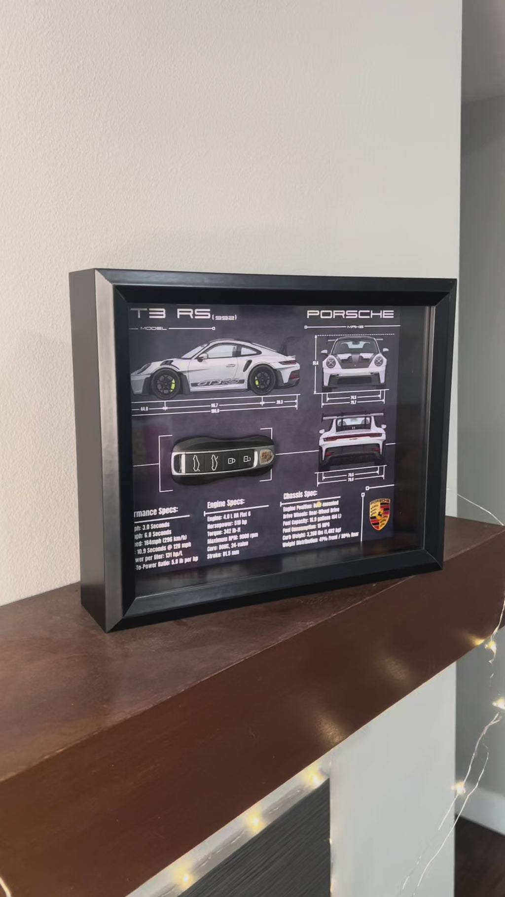 Porsche 911 GT3 RS (992) Key Blueprint Frame