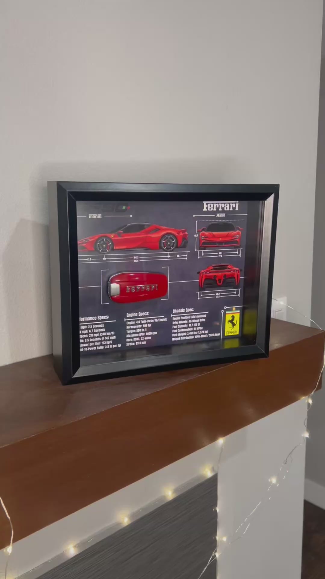 Ferrari SF90 Key Blueprint Frame
