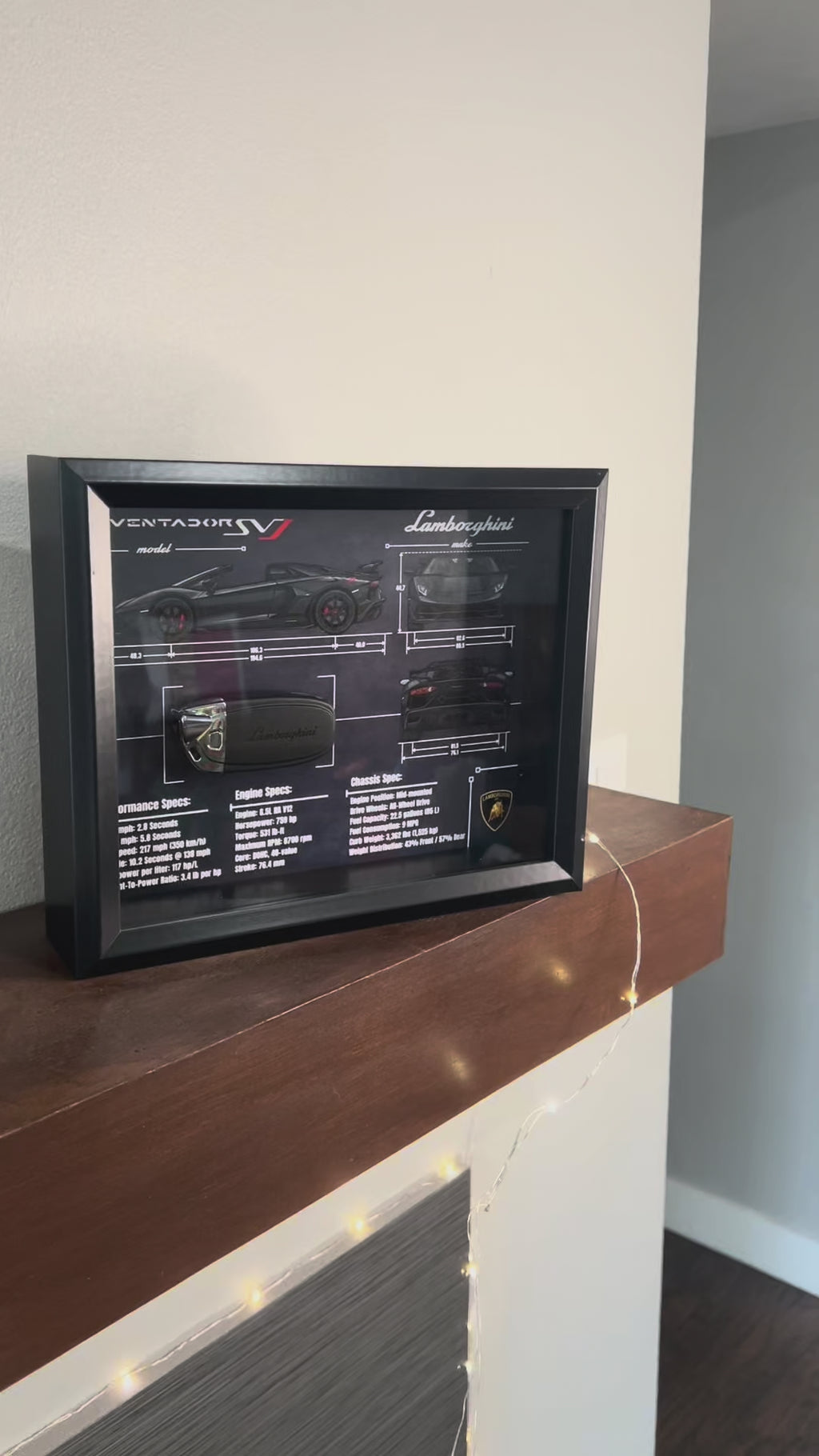 Lamborghini Aventador SVJ Key Blueprint Frame
