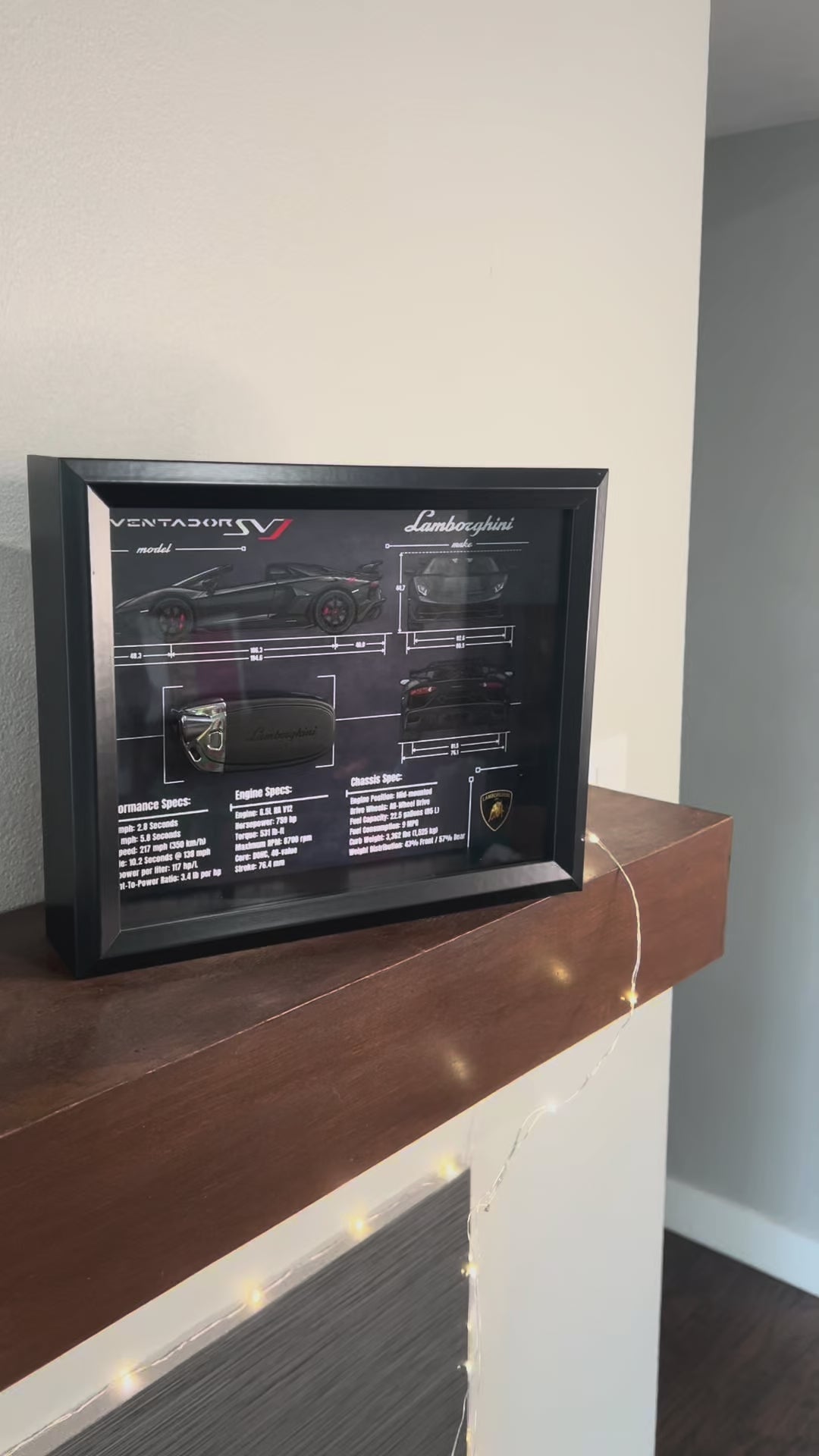 Lamborghini Aventador SVJ Key Blueprint Frame